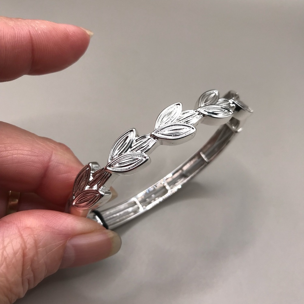 Thalia Sodi Silver-Tone Leaf Stretch Bracelet - Picture 5 of 5